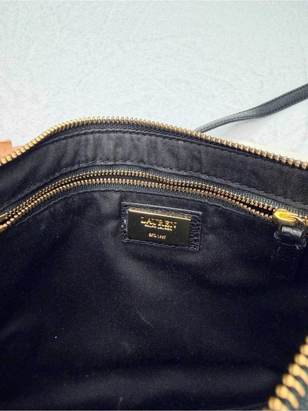 LAUREN Ralph Lauren Pebbled Leather Medium Jamey Crossbody Black One Size - Picture 4 of 6